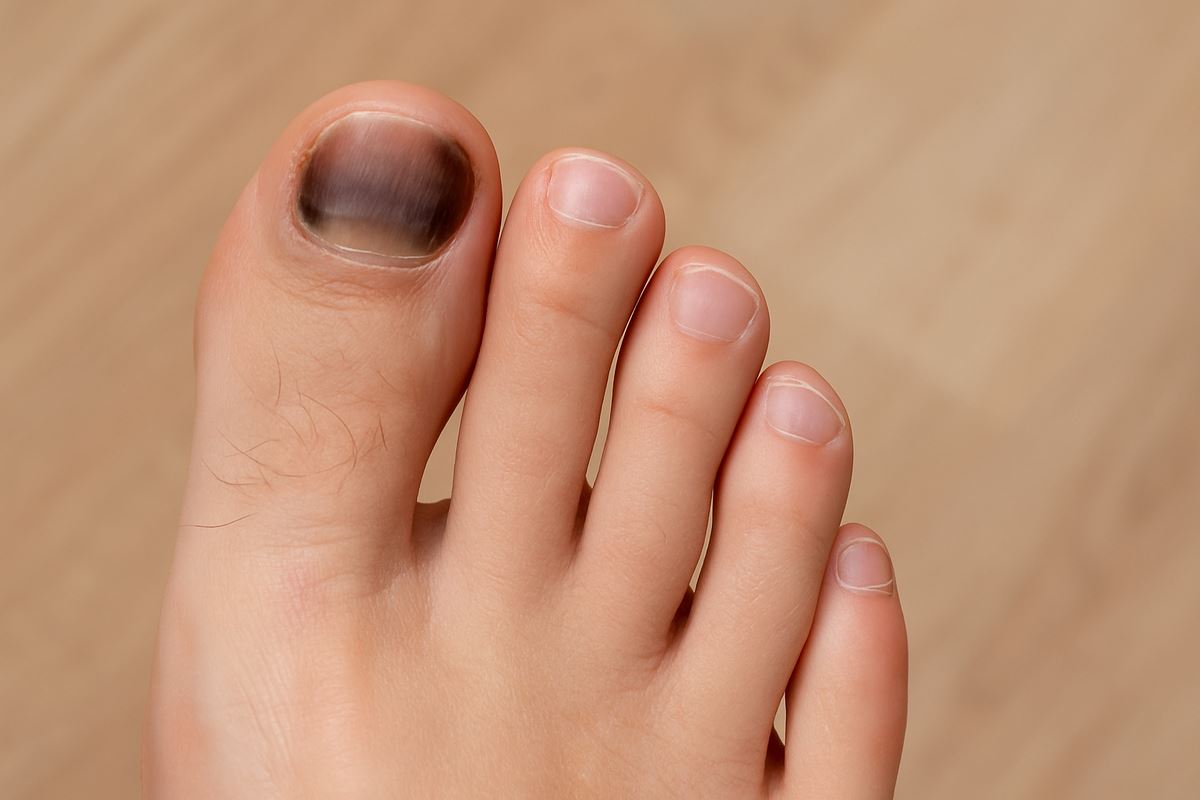 علت سیاه شدن ناخن شست پا